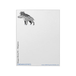Cool Warmes PIG - gefährdetes Tier - Warthog- Natu Notizblock