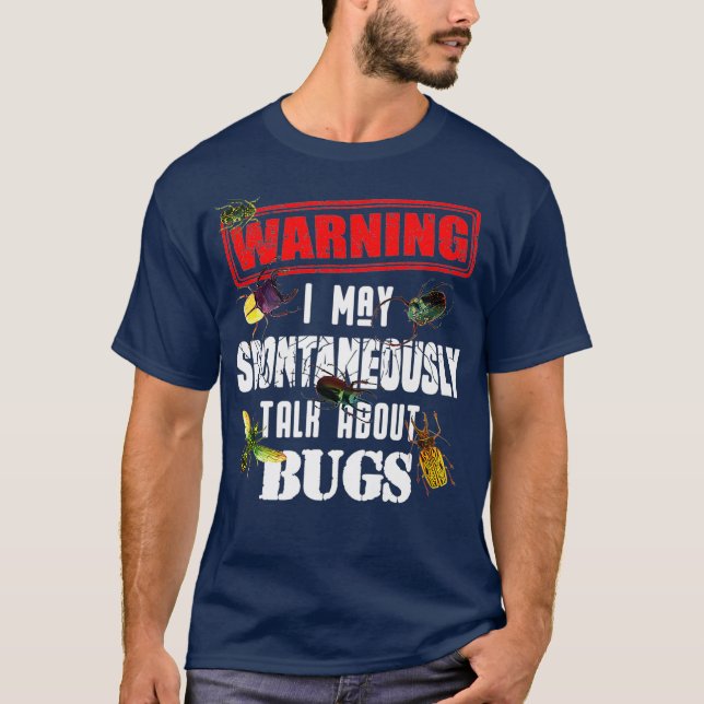 Cool Warning Talk About Bugs Funny Insekt Boy T-Shirt (Vorderseite)