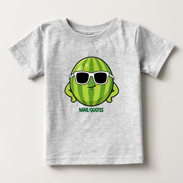 Cool Watermelon Sunglasses Cartoon Graphic Baby T-shirt (Vorderseite)