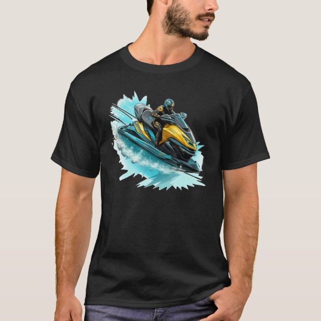 Cool Watersport with Jet Ski Motorist T-Shirt (Vorderseite)