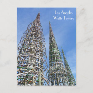 Cool Watts Towers Postcard! Postkarte