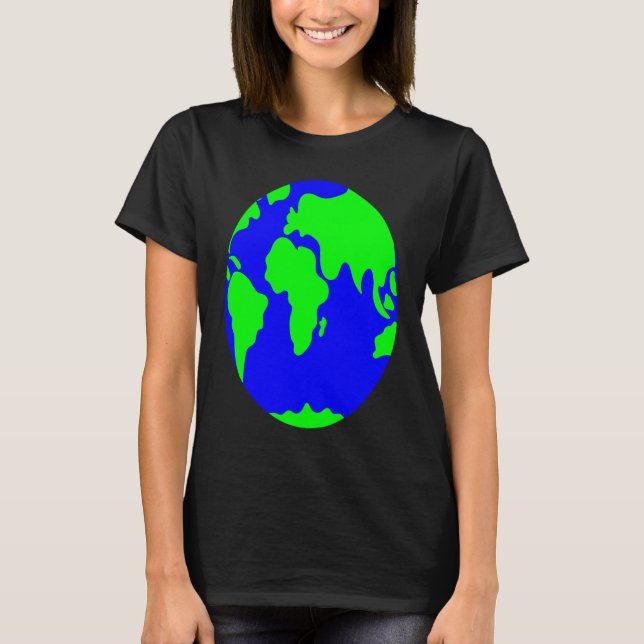 Cool Wear World Map Outfit Graphic Style T-Shirts  (Vorderseite)