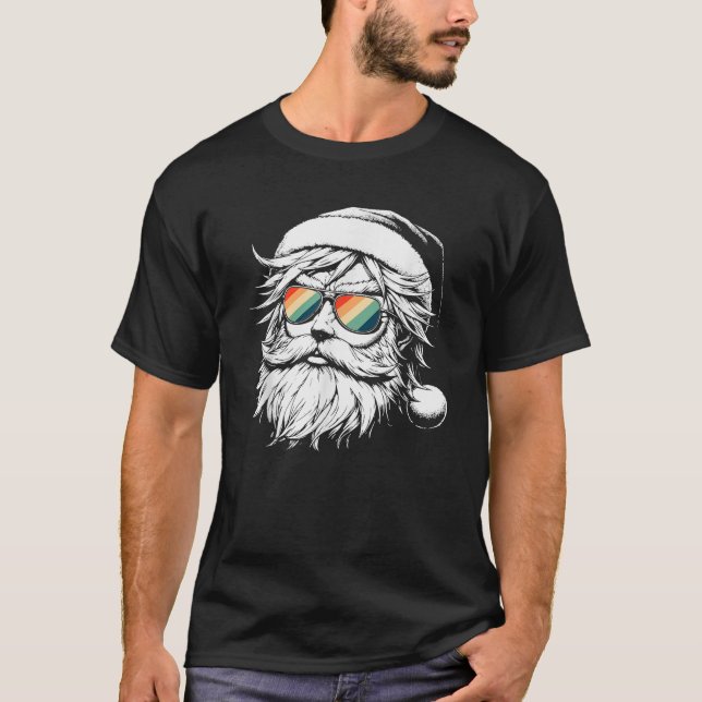Cool Weihnachten Weihnachtsmann Kinder Jungen Teen T-Shirt (Vorderseite)