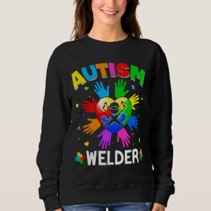 Cool Welder Autismus Bewusstsein Herz Puzzle Aufzi Sweatshirt