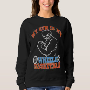 Cool Whellie Handicap-Rollstuhl-Basketball-Punkt Sweatshirt