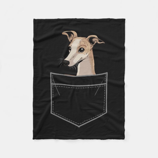 Cool Whippet Design For Men Women Pet Dog Whippet  Fleecedecke (Vorderseite)