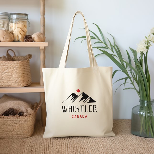 Cool Whistler Canada Mountains Maple Leaf Tragetasche (Von Creator hochgeladen)
