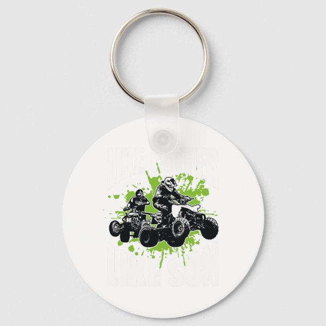 Cool wie Vater wie Son ATV Quad Biker Geschenkidee Schlüsselanhänger (Vorderseite)