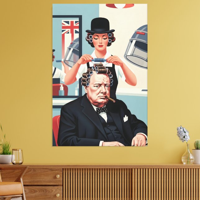 Cool Winston Churchill Leinwanddruck (Insitu (Wohnzimmer))