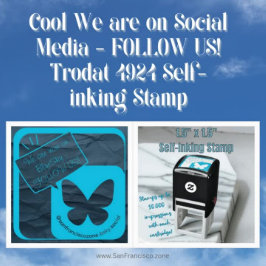 Cool Wir sind auf Social Media FOLLOW US! Trodat 4 Permastempel