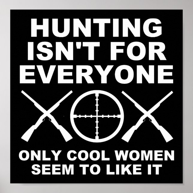 Cool Women like Hunting Funny Hunting Poster blass (Vorne)