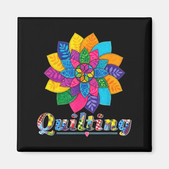 Cool Women Quilting Sewing Love Quilt Patterns Qui Magnet (Vorne)