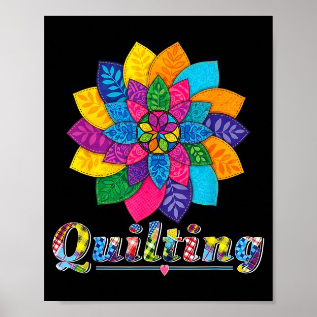 Cool Women Quilting Sewing Love Quilt Patterns Qui Poster (Vorne)