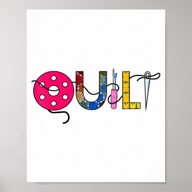 Cool Womens Quilt Quilting Sewing Hobby Crafter Gi Poster (Vorne)