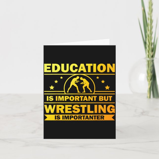 Cool Wrestling Design For Men Women Kids Wrestler  Karte (Vorderseite)