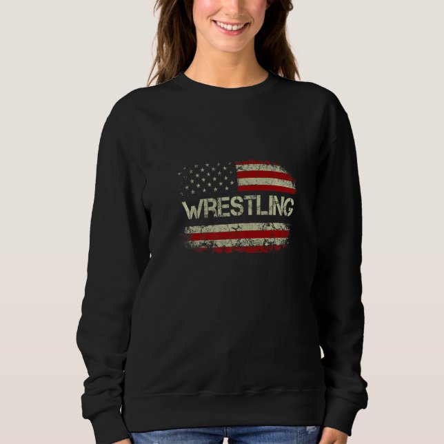 Cool Wrestling USA For Men Women Wrestling Coach  Sweatshirt (Vorderseite)
