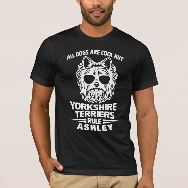 Cool Yorkshire Terrier Rule Dog T-Shirt (Vorderseite)