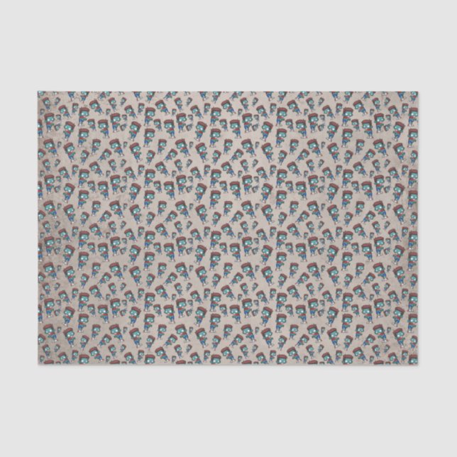 Cool Zombie Muster Creepy Niedlich Seidenpapier (Vorderseite)