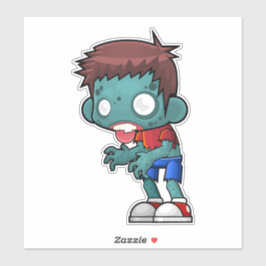 Cool Zombie Typ Creepy Niedlich Aufkleber