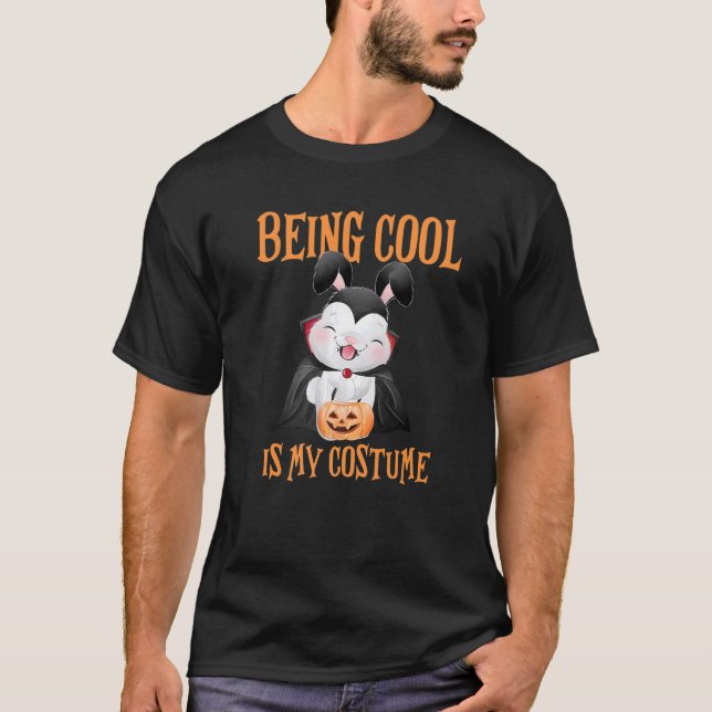 Cool zu sein ist mein Kostümspass Bunny Pumpkin Ha T-Shirt (Vorderseite)