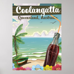 Coolangatta Australia vintage travel poster