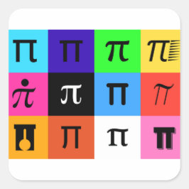 Coolblock-Happy-Pin Quadratischer Aufkleber