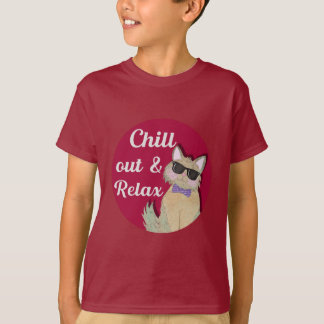 CoolCat -Chill Out & Relax - lustiges Katzendesign T-Shirt