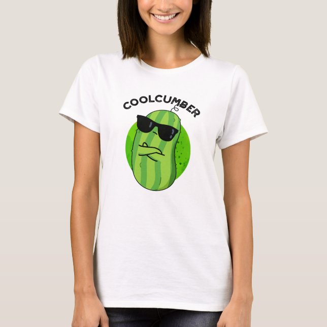 Coolcumber Funny Veggie Cucumber Pun T-Shirt (Vorderseite)