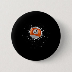 Coole 13-Ball-Dreizehn Pool Billard Malerische Pla Button