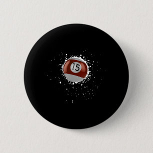 Coole 15-Ball-Fünfzehn Pool Billard Paint Spritzer Button