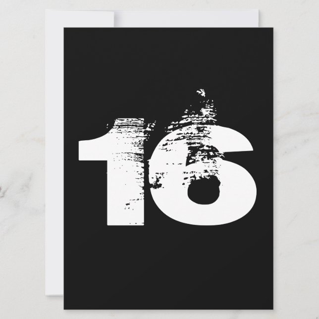 Coole 16. Geburtstagsparty Einladung (Vorderseite)