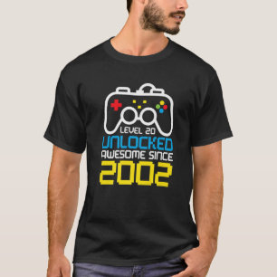 Coole 20. Geburtstagsstufe 20 Entsperrt Geburtstag T-Shirt