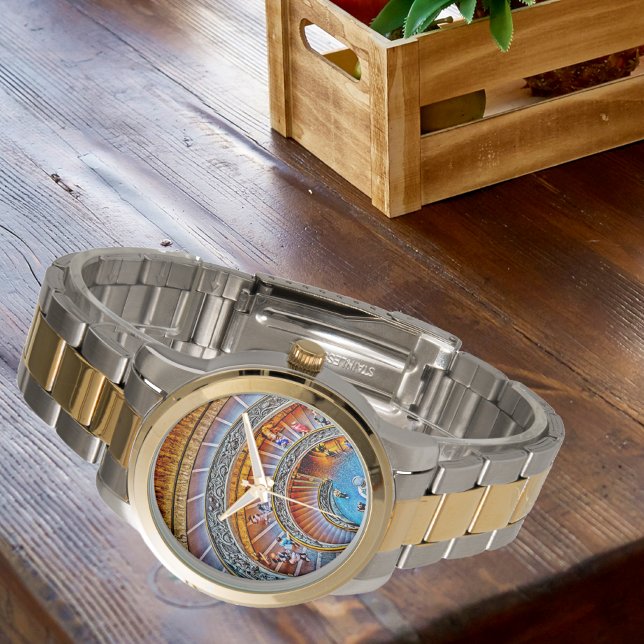 Coole 3-D-Wirkung der Spiraltreppe am Vatikan Armbanduhr (Von Creator hochgeladen)