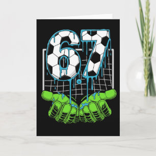 Coole 67 Fußballnummer Feuer Eis Sport Power Stil Karte