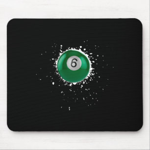 Coole 6-Ball-Billard Billard Spritzer Bill Mousepad
