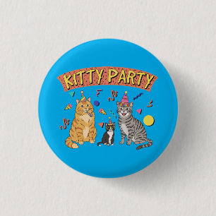 Coole 90er-Katzen-Party 1990er-Themen-Kitty Button