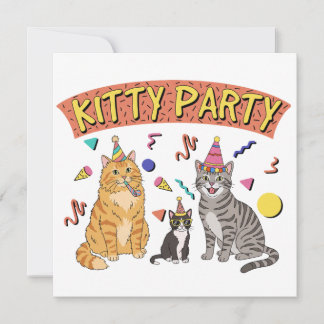 Coole 90er-Katzen-Party 1990er-Themen-Kitty Einladung