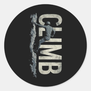 Coole abgenutzte Rock Climbing Kunst für Kletterer Runder Aufkleber