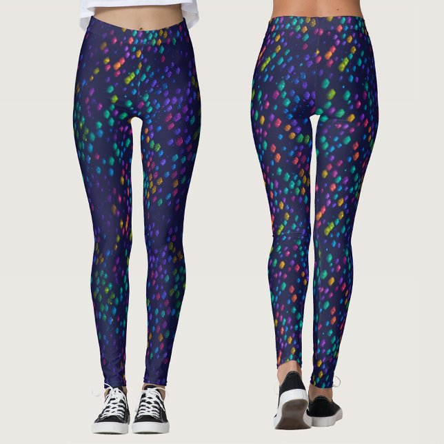 Coole Abstrakte Farben Disco Lights Muster Party Leggings (Von Creator hochgeladen)