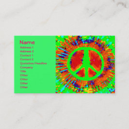 Coole Abstrakte Psychedelic Krawatte Dye Peace Sig Visitenkarte