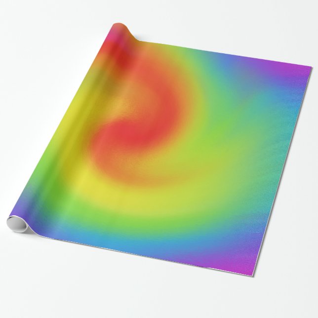 Coole Abstrakte Regenbogenkunst Geschenkpapier (Ungerollt)