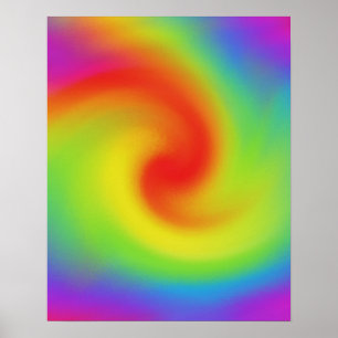 Coole Abstrakte Regenbogenkunst Poster