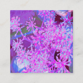 Coole Abstrakte Retro-Natur in heißrosa und Lila Empfehlungskarte