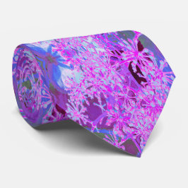 Coole Abstrakte Retro-Natur in heißrosa und Lila Krawatte