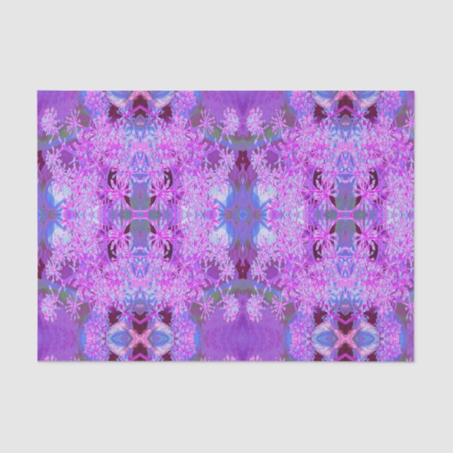 Coole Abstrakte Retro-Natur in heißrosa und Lila Seidenpapier (Vorderseite)