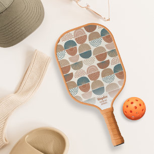 Coole abstrakte Retro-Regenbögen Benutzerdefiniert Pickleball Schläger