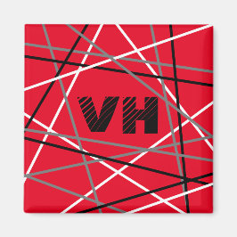 Coole Abstrakte Rot Stripter Gitarreneinträge Magnet