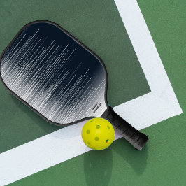 Coole Abstrakte Schwarz-weiße Zeilen, benutzerdefi Pickleball Schläger