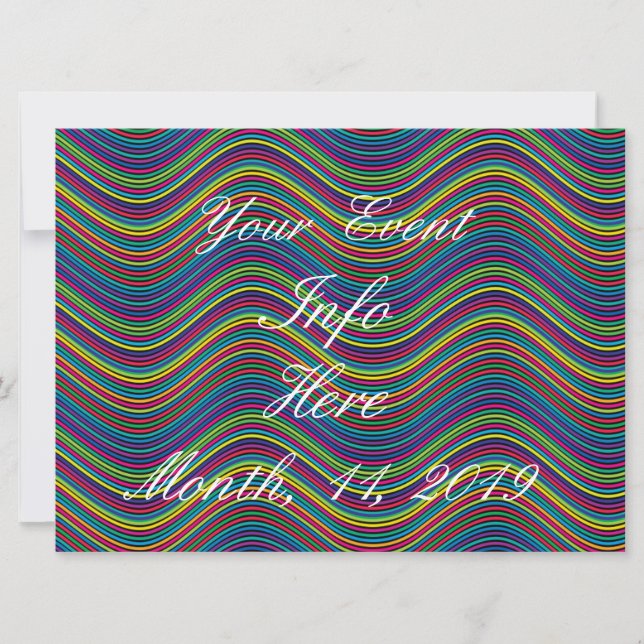 Coole Abstrakte Wavy Line Art Thunder_Cove (Vorderseite)