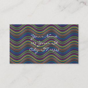 Coole Abstrakte Wavy Line Art Thunder_Cove Visitenkarte
